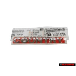 Genuine VW COUNTRY Rear Boot Badge Emblem Chrome - 374853687A