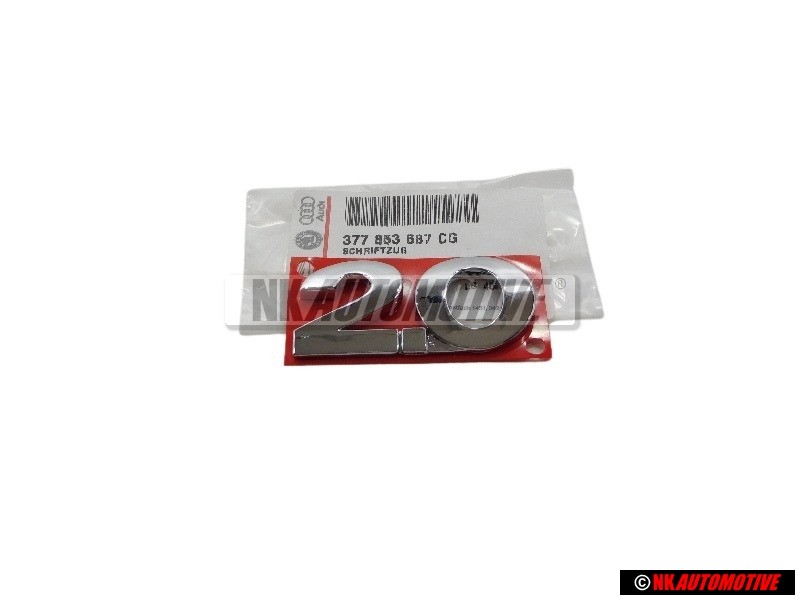 Genuine VW 2.0 Rear Boot Badge Emblem Chrome - 377853687CG