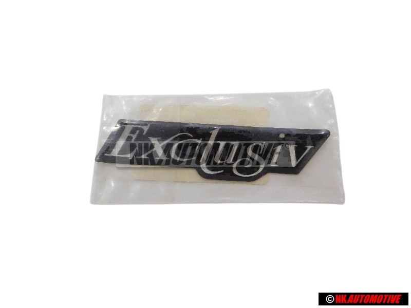 Genuine VW EXCLUSIV Side Badge Emblem Black Chrome - 3A0853675C Z10