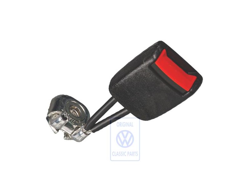 Genuine VW Belt Latch Satin Black/Fire Red - 3B0857740A FCN