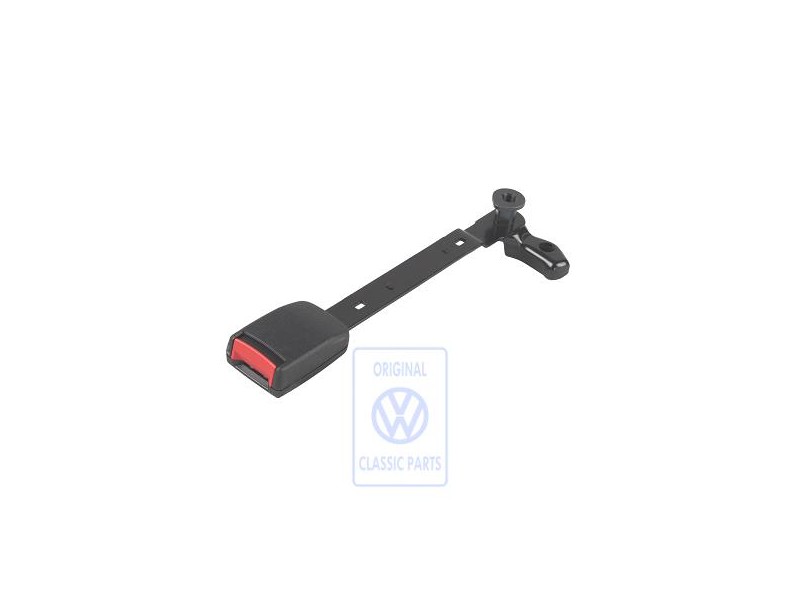 Genuine VW Belt Latch Satin Black/Fire Red - 3B0858472D FCN