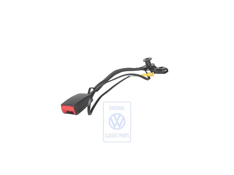 Genuine VW Belt Latch Satin Black/Fire Red - 3B0858472K FCN