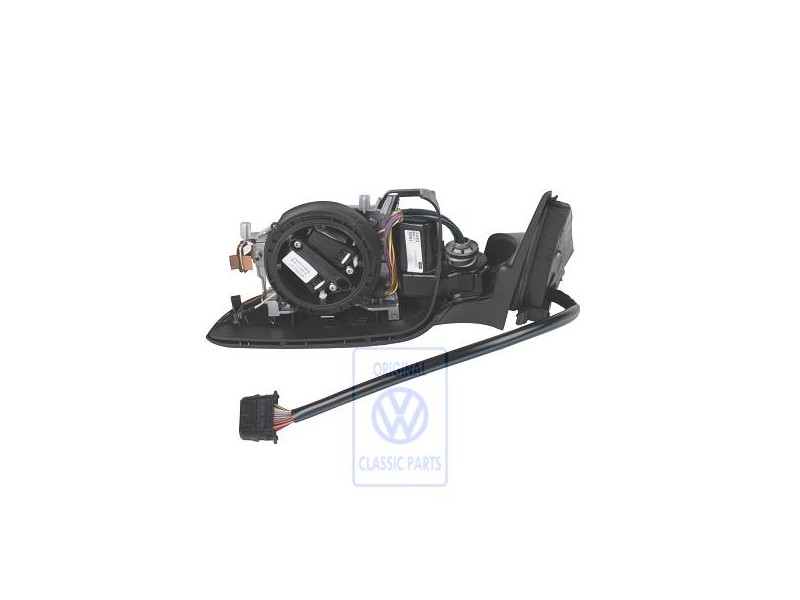 Genuine VW Exterior Mirror Housing Satin Black - 3B1857507L 01C
