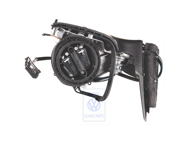 Genuine VW Exterior Mirror Housing Satin Black - 3B1857508F 01C