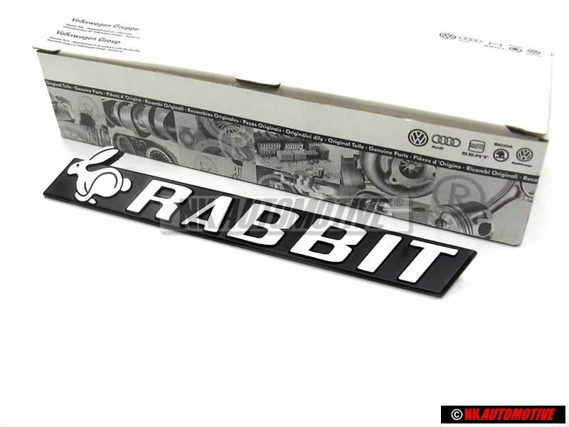 Genuine VW Early RABBIT Metal Rear Trunk Boot Badge Emblem - 171853687E