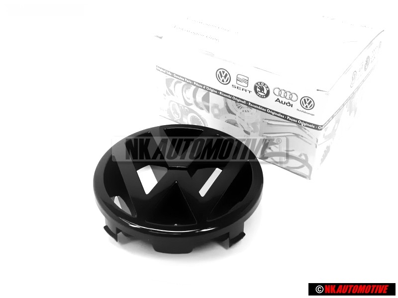 Genuine VW Front Grill Badge Emblem Black - 323853601 041