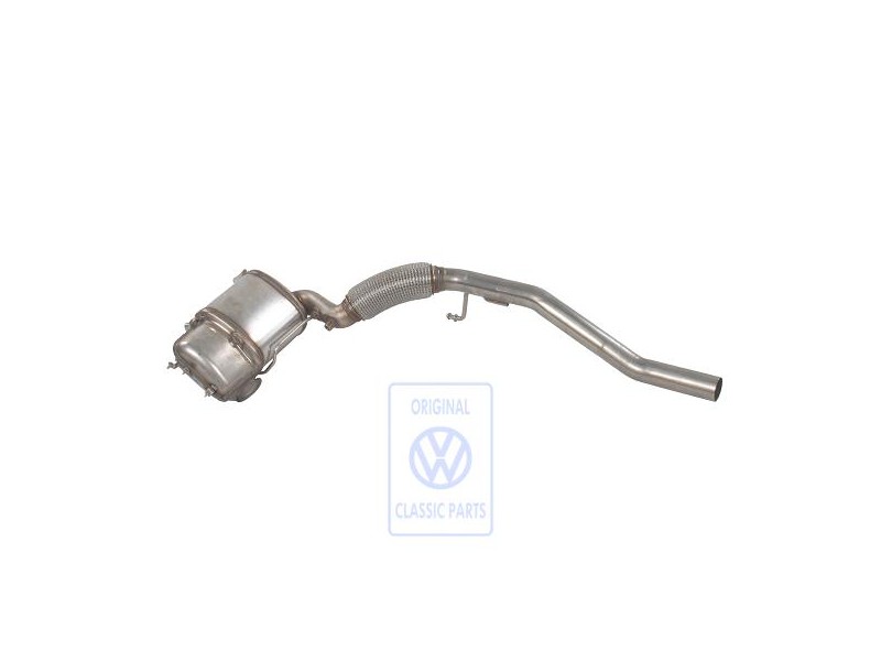 Genuine VW Exhaust Pipe With Catalyst And Particulate Filter - 3C0254703DX