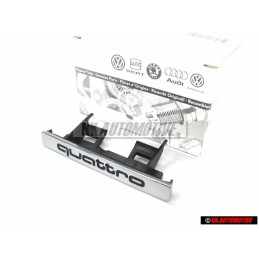 Genuine Audi QUATTRO Front Grill Badge Emblem Chrome - 8L0853736 2ZZ