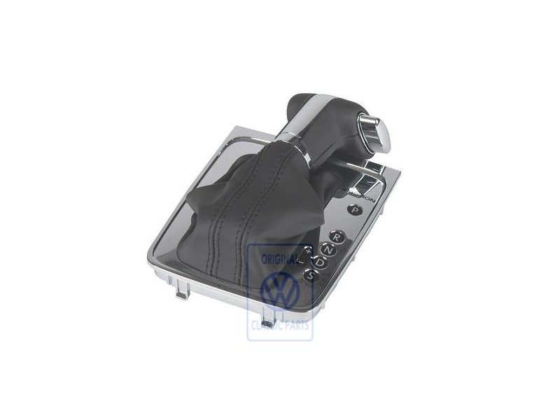Genuine VW Gear Shift Cover Black/Chrome - 3C2713203G QUN