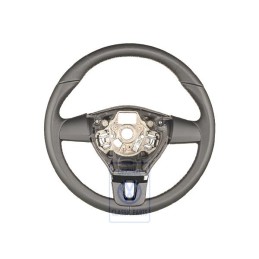 Genuine VW Steering Wheel (Leather) Black/Nougat - 3C8419091ACBFB