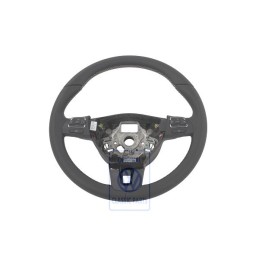 Genuine VW Mult.Steering Wheel (Leather) Black/Light Beige - 3C8419091BMOXD