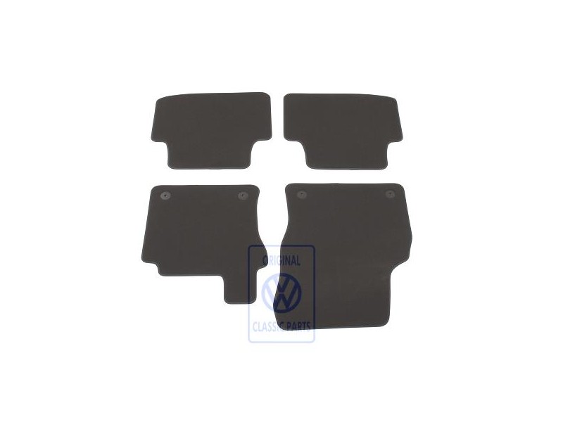 Genuine VW 1 Set Foot Mats Natural Brown - 3G2863011 EOQ