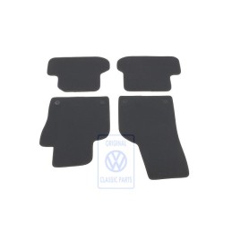 Genuine VW 1 Set Foot Mats Black/Orbitblue - 5C1863011AKHFL