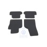 Genuine VW 1 Set Foot Mats Black/Orbitblue - 5C1863011AKHFL