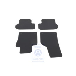 Genuine VW 1 Set Foot Mats Titanium Black/Black/Sioux - 5C1863011C AMQ