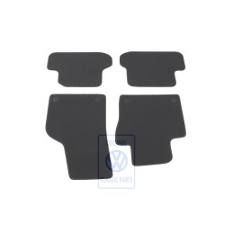 Genuine VW 1 Set Foot Mats Black/Yellow - 5C1863011C CNA