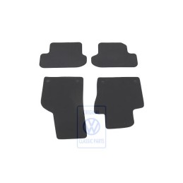 Genuine VW 1 Set Foot Mats Titanium Black/Black - 5C1863011C EOM