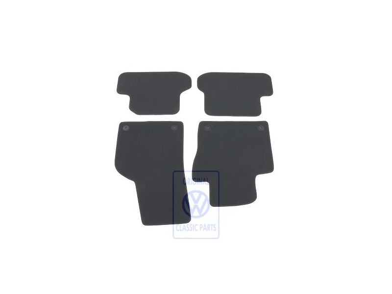Genuine VW 1 Set Foot Mats Titanium Black/Artgrey - 5C1863011C ISR