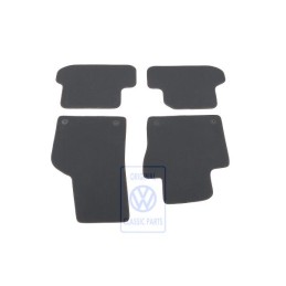 Genuine VW 1 Set Foot Mats Titanium Black/Orange - 5C1863011C KMX