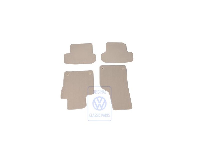 Genuine VW 1 Set Foot Mats Nutria Beige - 5C1863011P ICK