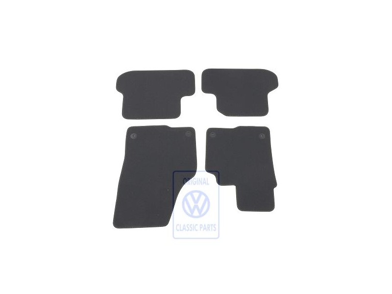 Genuine VW 1 Set Foot Mats Black/Yellow - 5C2863011D CNA
