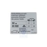 Genuine VW Data Plate For Tyre Pressure - 5K0010719K