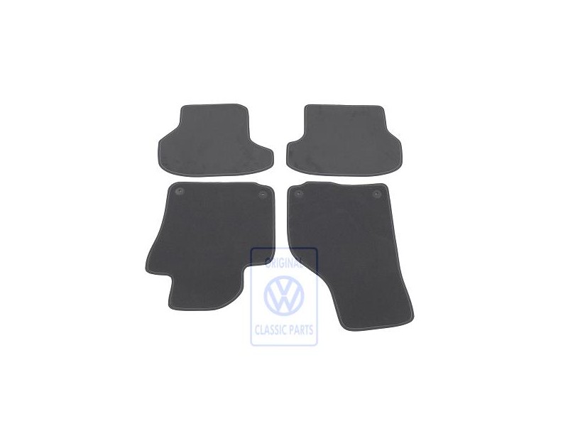 Genuine VW 1 Set Foot Mats Titan Black/Pure Grey - 5K7863011B CNI