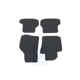 Genuine VW 1 Set Foot Mats Titanium Black/Black - 5K7863011 EOM