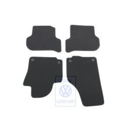 Genuine VW 1 Set Foot Mats Black/Silver Grey - 5M1863011F RII