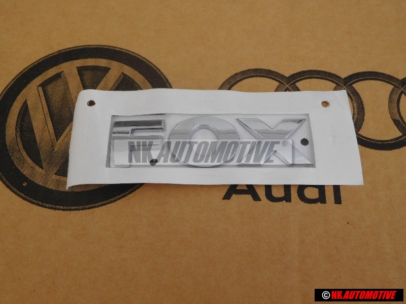 Genuine VW FOX Rear Boot Badge Emblem Chrome - 5Z0853687 739