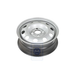 Genuine VW Steel Rim Chrome Coloured Metallic - 6E0601027A 091
