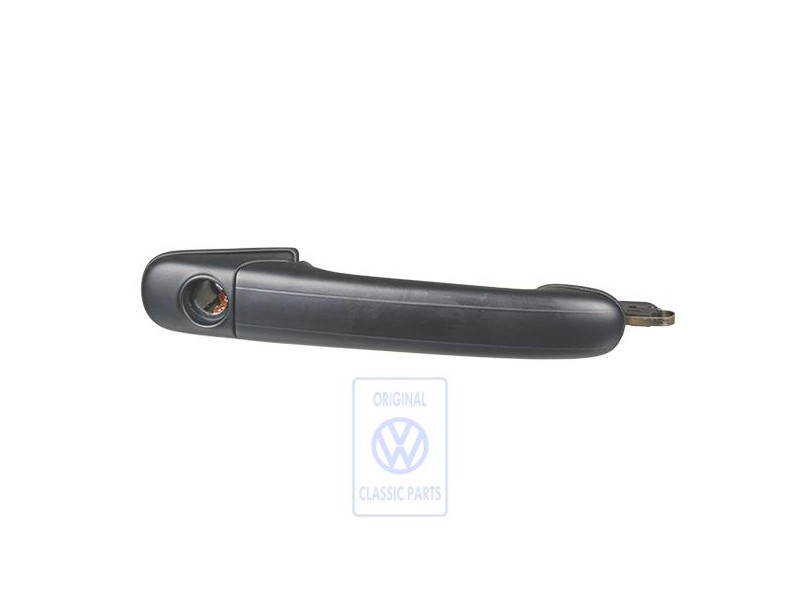 Genuine VW Door Handle, Exterior Satin Black - 6K0837208A 01C