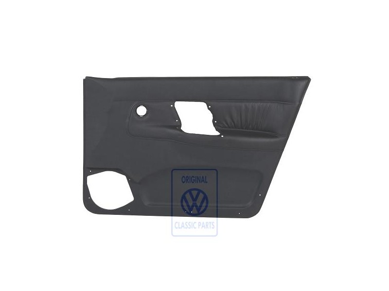 Genuine VW Door Panel Trim (Leather) Black - 6K4867012CPEGX