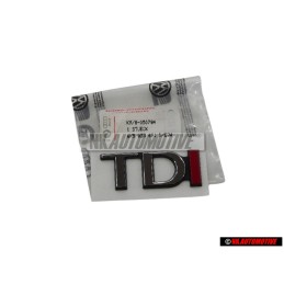 Genuine VW TDI Rear Boot Badge Emblem Chrome Red - 6K5853691D EQW
