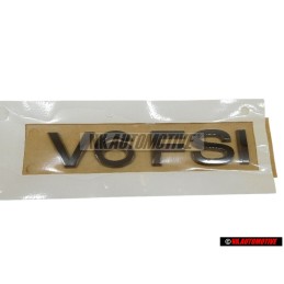 Genuine VW V6 FSI Rear Boot Trunk Badge Emblem Dark Chrome - 3C0853675AAL85