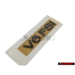 Genuine VW V6 FSI Rear Boot Trunk Badge Emblem Dark Chrome - 3C0853675AAL85