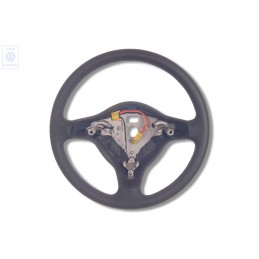 Genuine VW Steering Wheel (Leather) Black/Green - 6N0419091L KNJ