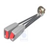 Genuine VW Double Belt Latch Flannel Grey/Fire Red - 6N0857488 FCP
