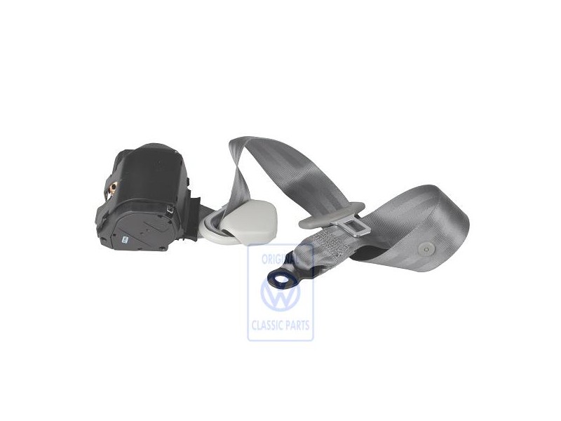 Genuine VW Three-Point Safety Belt Flannel Grey - 6N0857805A HCQ
