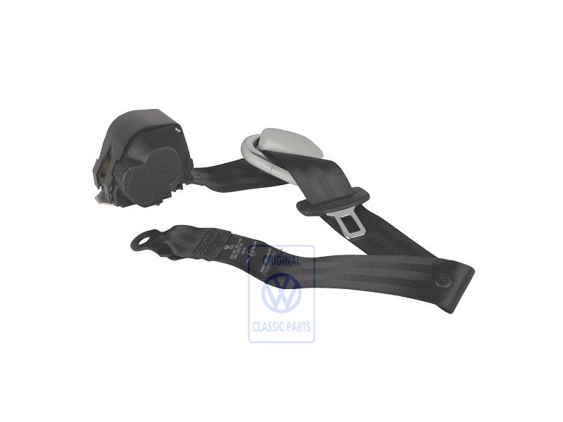 Genuine VW Three-Point Safety Belt Black - 6N0857806A HCP