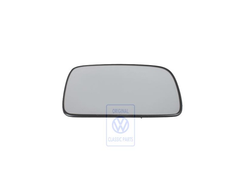 Genuine VW Mirror Glass (Convex) With Carrier Plate - 6N1857522