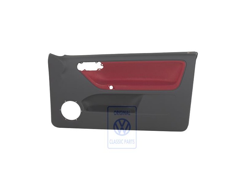 Genuine VW Door Panel Trim (Cloth) Flash Red/Off-Black - 6N3867012CNHLX