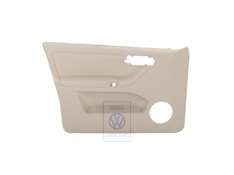 Genuine VW Door Panel Trim (Leather) Cream - 6N4867011DCFWK