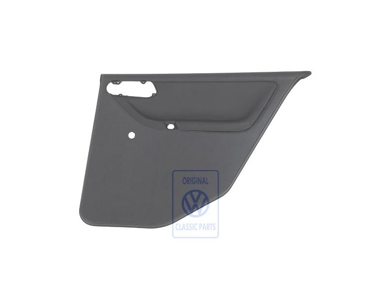 Genuine VW Door Panel Trim (Leather) Black - 6N4867212AFEGX