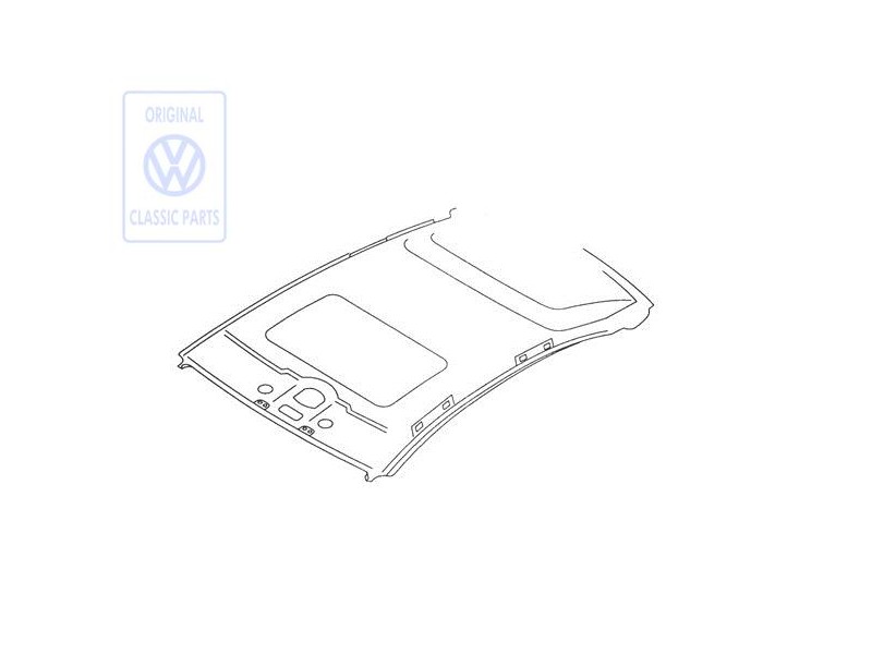 Genuine VW Moulded Headliner Pearl Grey - 6N4867501A X09