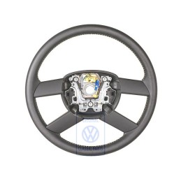 Genuine VW Steering Wheel (Leather) Black/Yellow - 6Q0419091M HUW