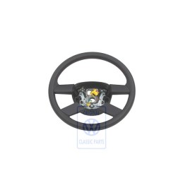 Genuine VW Steering Wheel (Leather) Black/Red - 6Q0419091M HYL