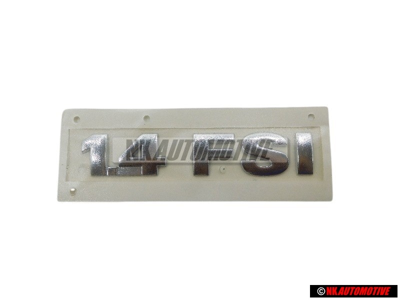 Genuine VW 1.4 FSI Rear Boot Badge Emblem Chrome - 6Q0853675A 739