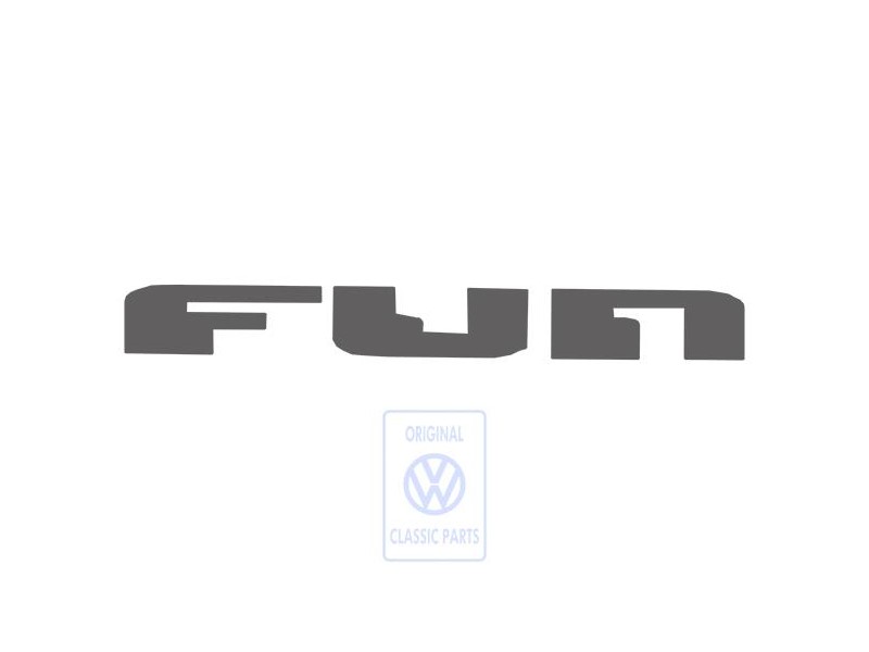 Genuine VW Film Lettering Anthracite Metallic (Grey) - 6Q0853750A MM5