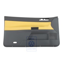 Genuine VW Door Panel Trim (Leather) Yellow/Anthracite - 6Q3867011FFQMV